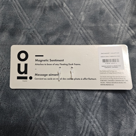 OUI Magnetic Sentiment "Dad" Magnet - Picture 2 of 2